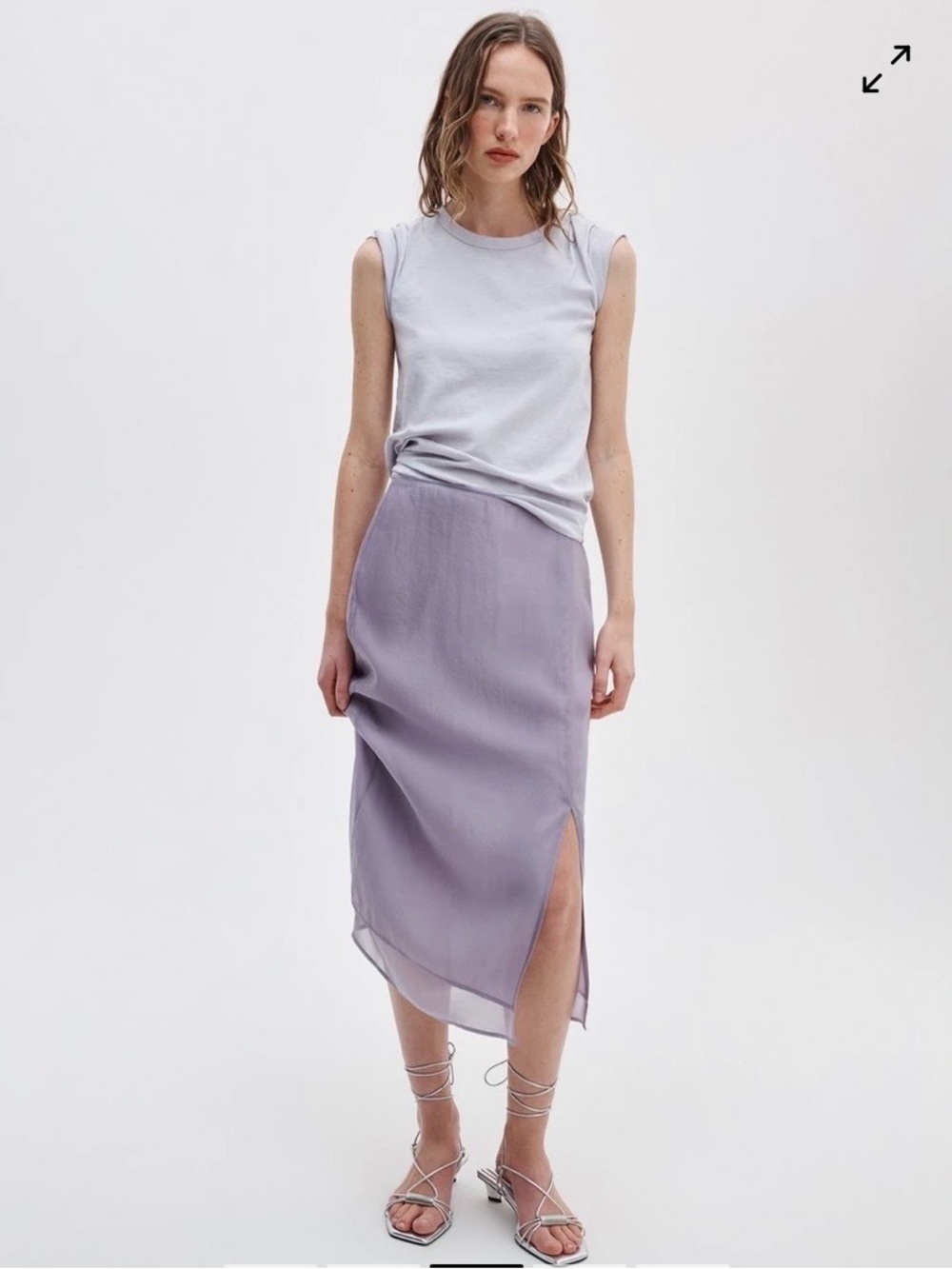 rag & bone Sleeveless Tee in Pale Lilac